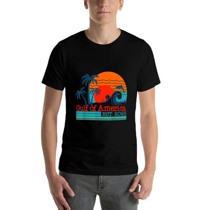 Vintage Gulf Of Us America Retro Sunset Gulf Of Us America Durable T-Shirt