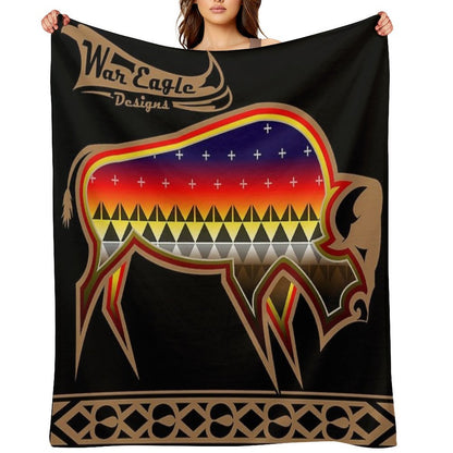 Protecting The People Brown Buffalo Durable Throw Blanket