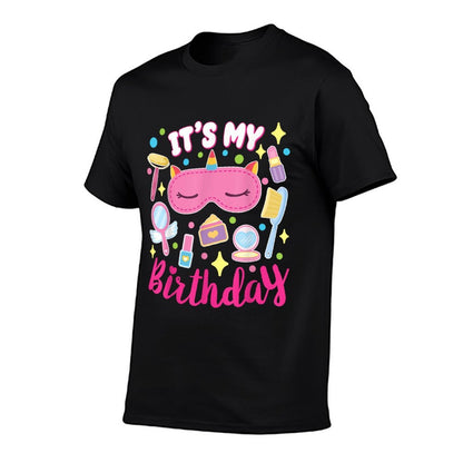 It's My Birthday Spa Party Birthday Pampered Unicorn Girls  Eco-friendly Material T-Shirt