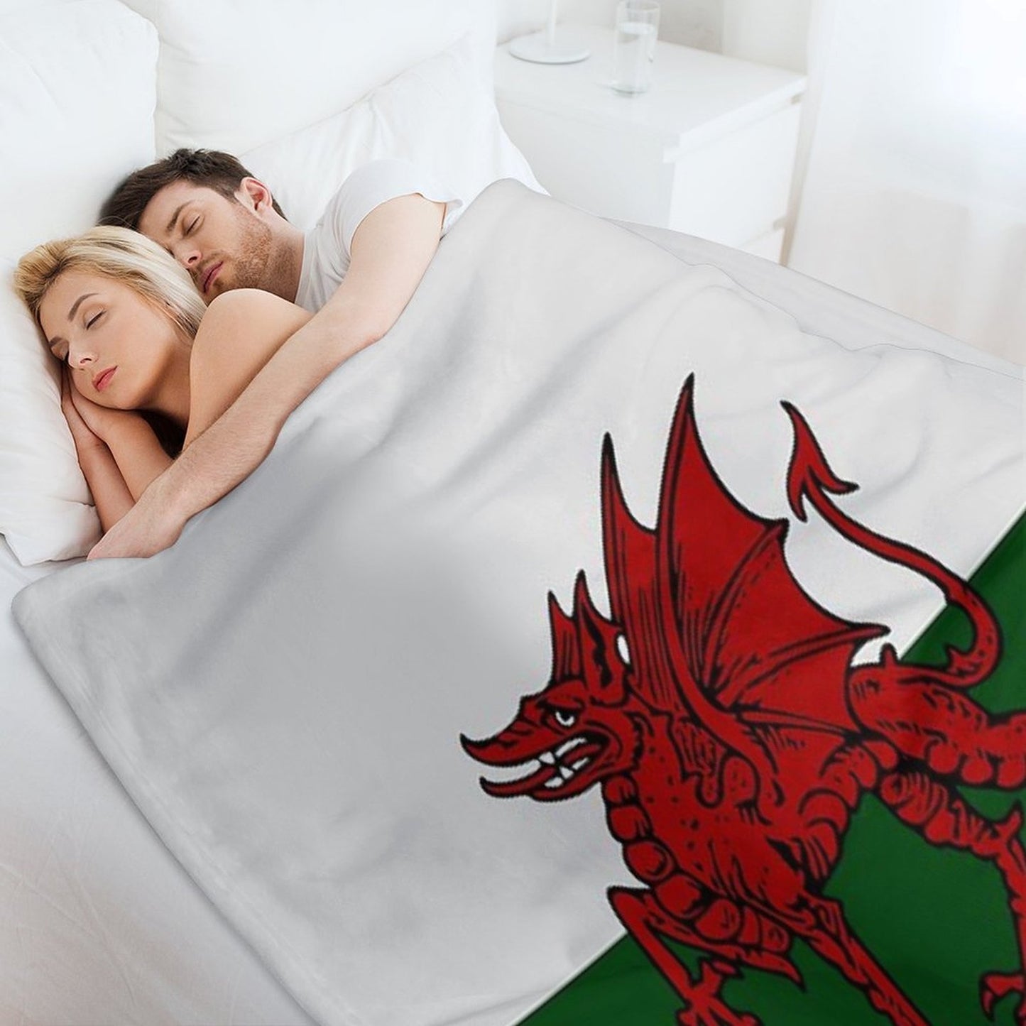Welsh Dragon Sustainable Throw Blanket
