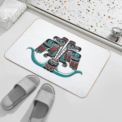 Northwest Native Art Haida Tlingit Thunderbird  Absorbent Bath Mat