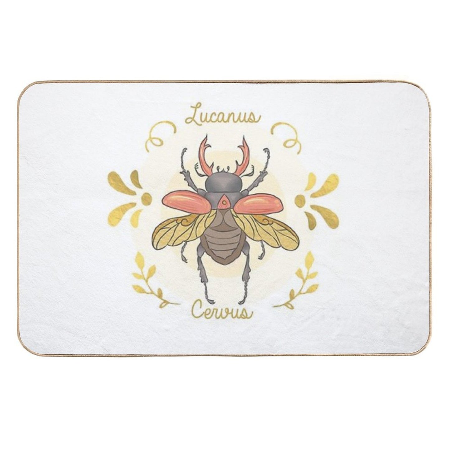 Lucanus Cervus  Non-Slip Bath Mat