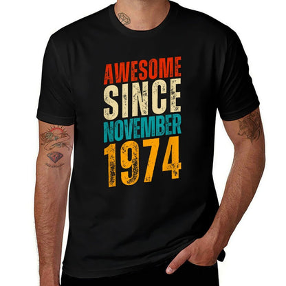 Awesome Since November 1974  50 Years Old  50th Birthday  Moisture-wicking T-Shirt