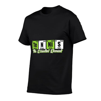 Tennis - The Essential Element  Funny Love Tennis  Oversized Silhouette T-Shirt