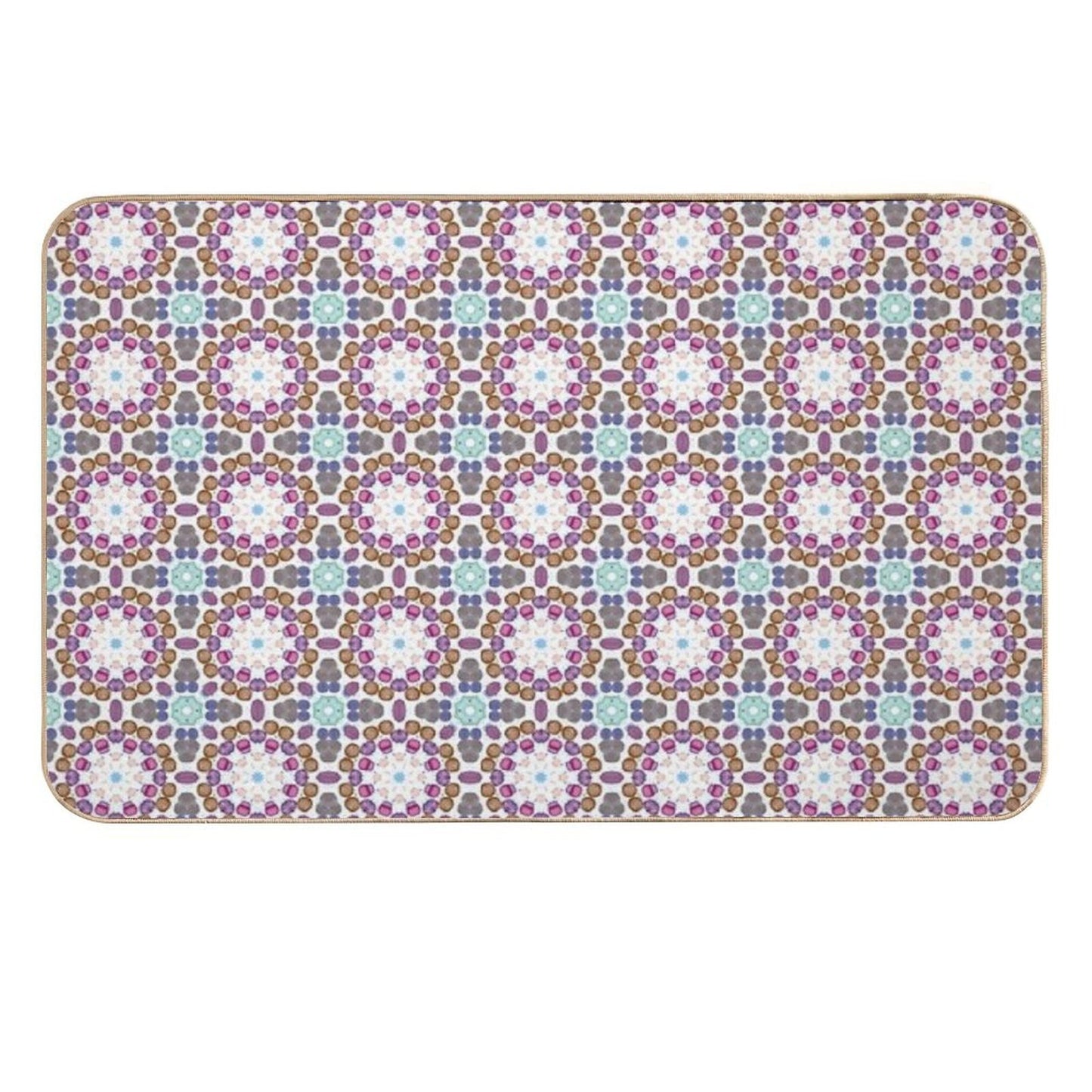 Mediterranean Mosaic Tiles  Azulejo  Slip-Resistant Bath Mat