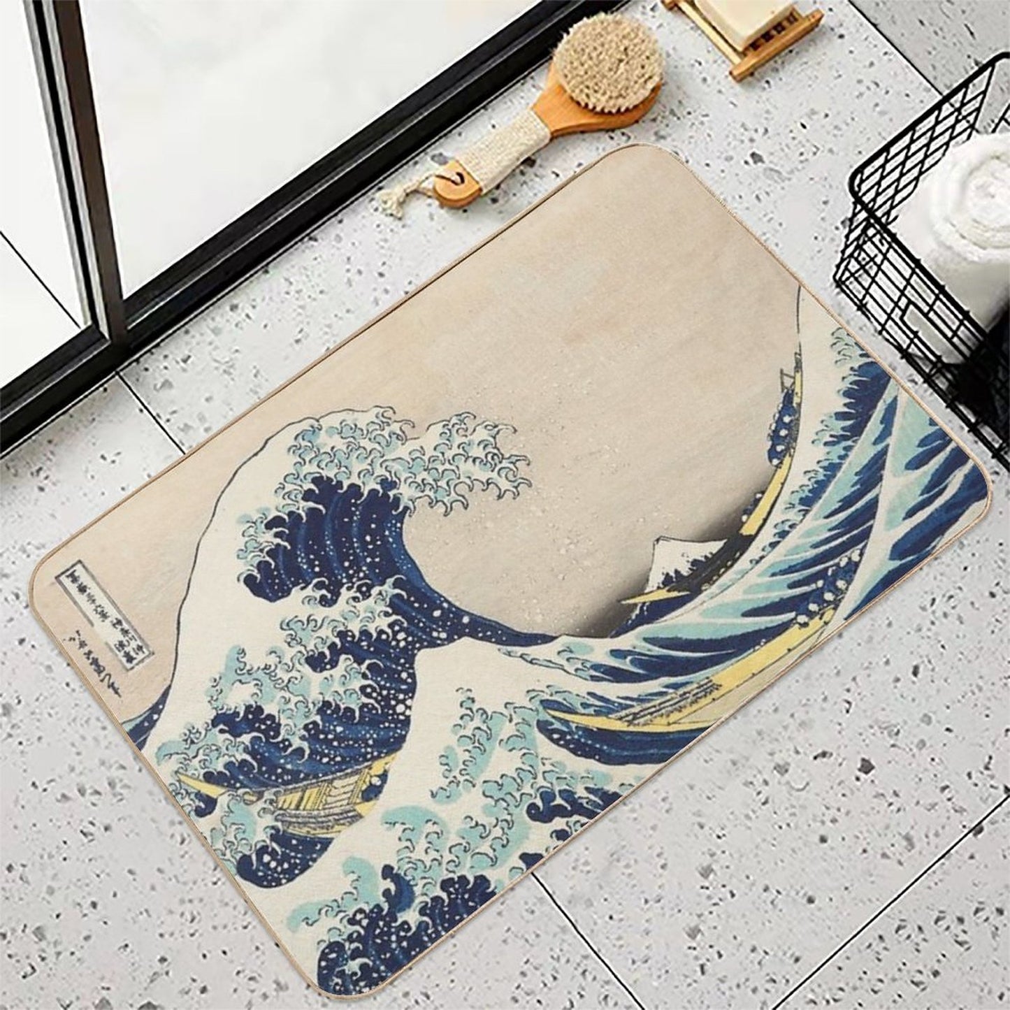 Great Wave of Kanagawa  Pet-Safe Bath Mat