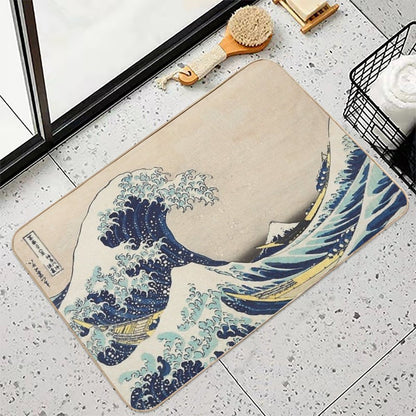 Great Wave of Kanagawa  Pet-Safe Bath Mat