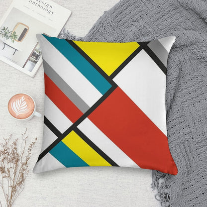 Abstract#84 Soft Short Plush Fabric Throw Pillow