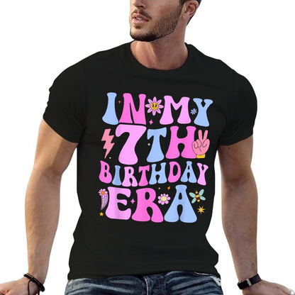 In My 7th Birthday Era Seven Bday 7 Year Old Birthday Girl  Lightweight T-Shirt
