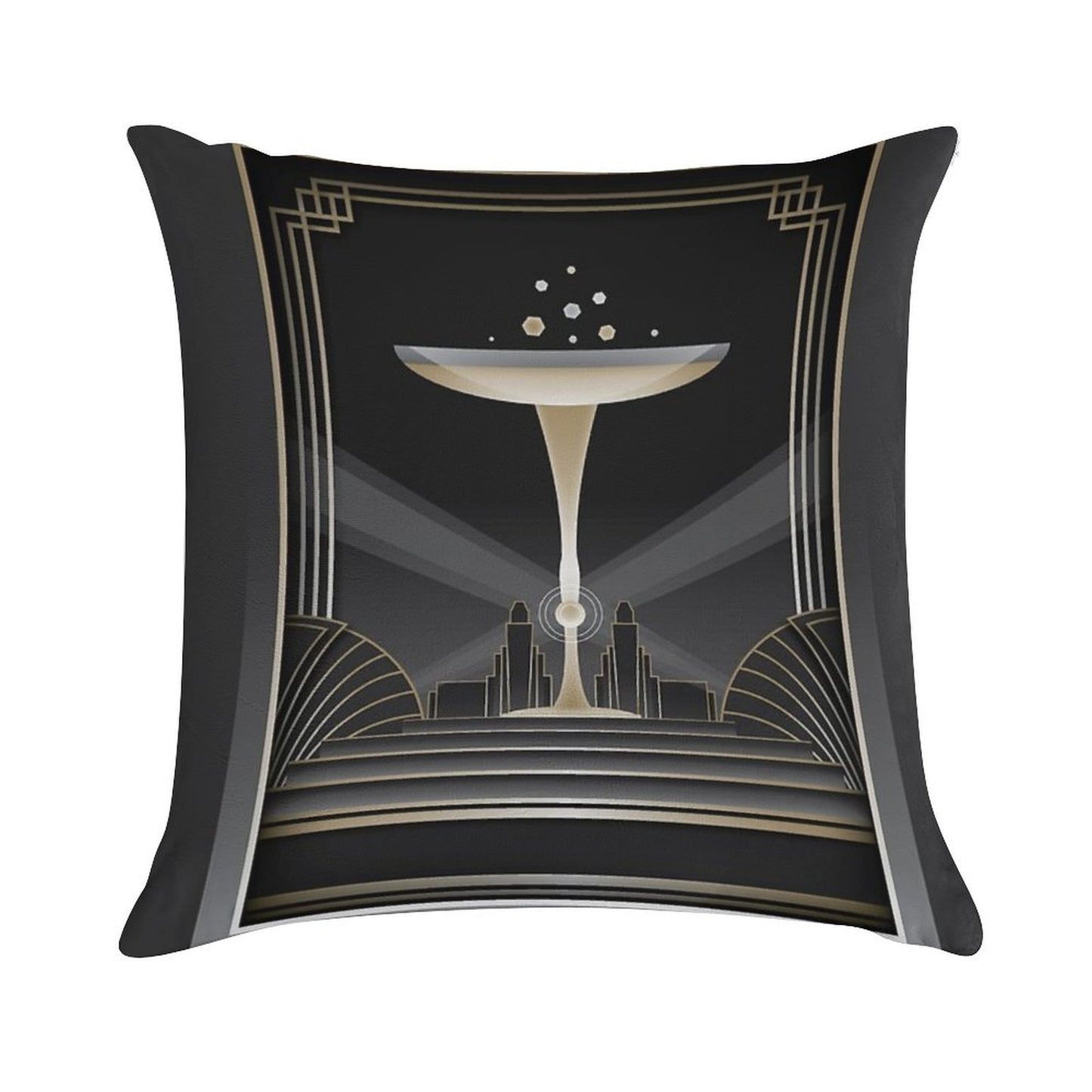 Art Deco Design VI Soft Skin-Friendly Throw Pillow