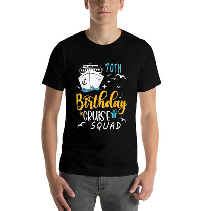 70th Birthday Cruise Squad Gifts 2025 Matching Party Family  Trendy Pattern T-Shirt