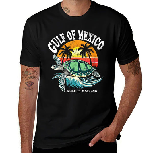 Womens Retro Vintage Turtle Gulf of Mexico Be Salty And Strong  Classic T-Shirt