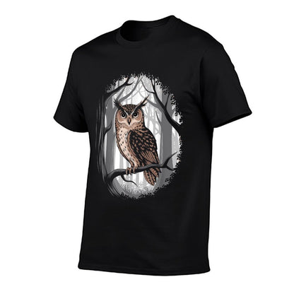 Wisdom Of The Forest Majestic Owl In Twilight  Stretchy T-Shirt