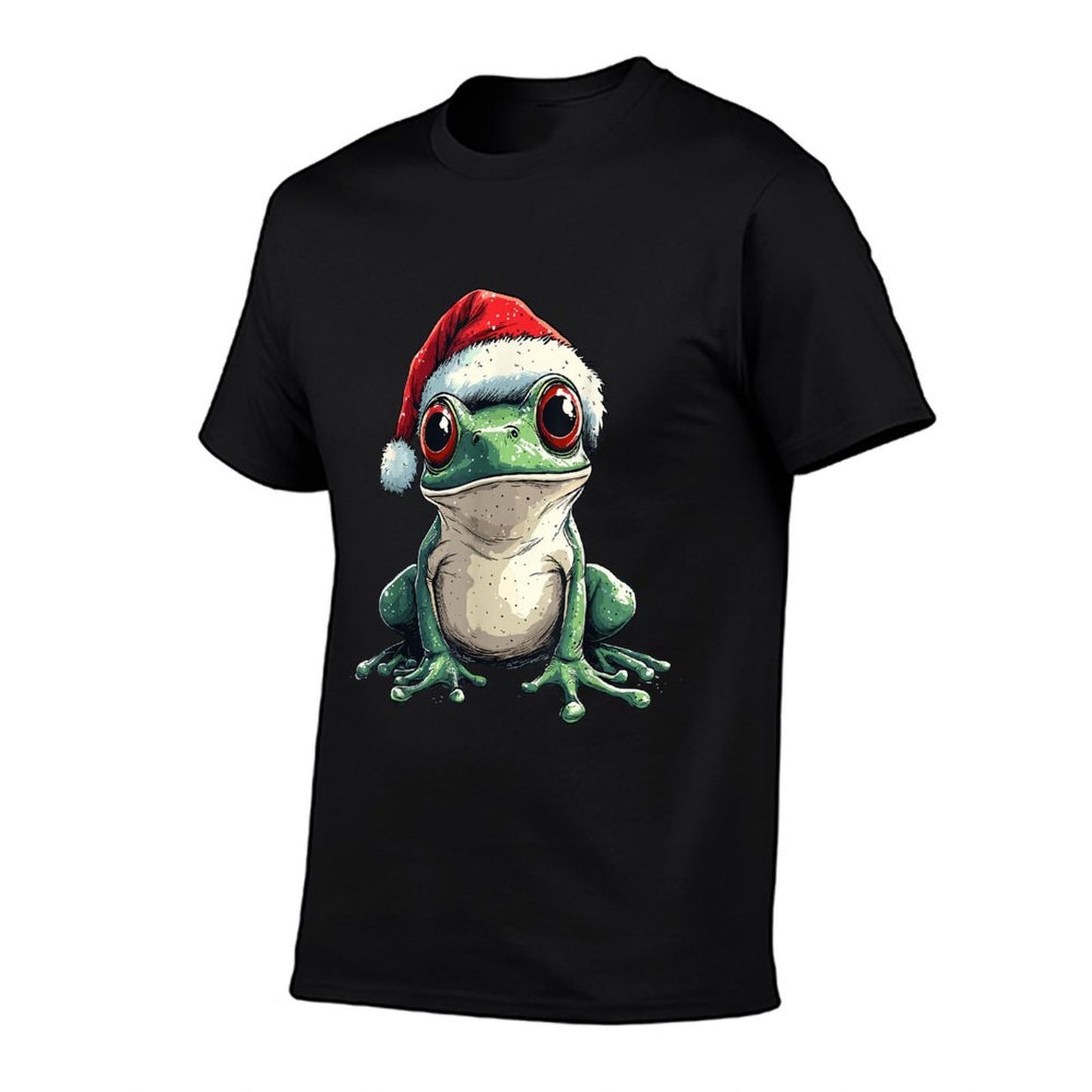 Funny Xmas Frog Lovers Pajama Frog Santa Hat Christmas  Versatile T-Shirt