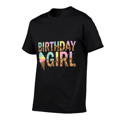 Birthday Girl Ice Cream Birthday Party Family Matching  Durable T-Shirt
