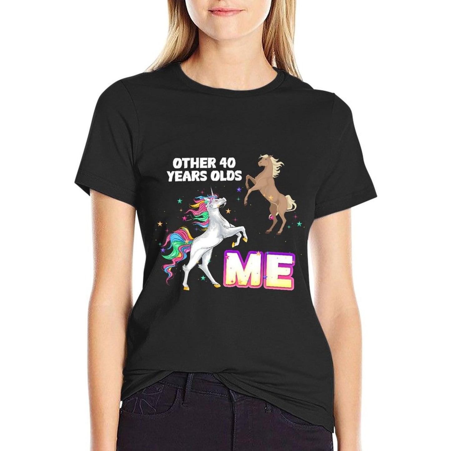 Unicorn Personalized Other 40 Years Old Birthday To Me 40th  Eco-friendly Material T-Shirt