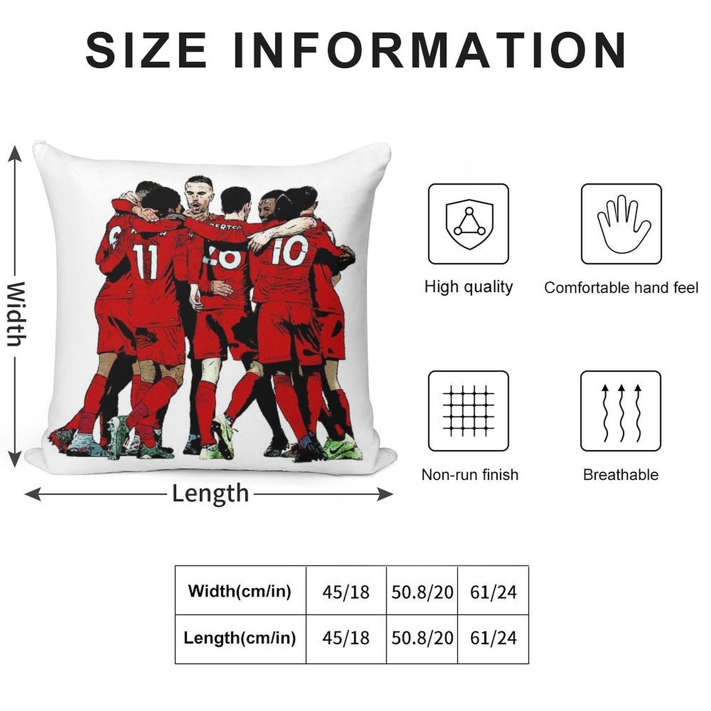 Liverpool FC Team Celebration Soft Easy Maintenance Throw Pillow