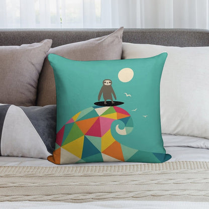 Surfs Up Soft Durable Construction Throw Pillow