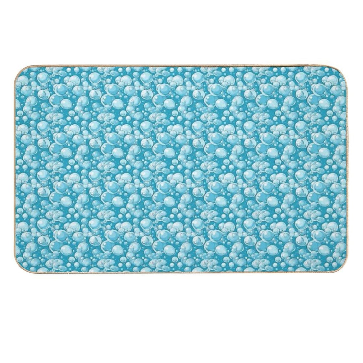 Water Bubble Pattern on Blue Background for Summer - Summer Bubbles  Multi-Purpose Bath Mat
