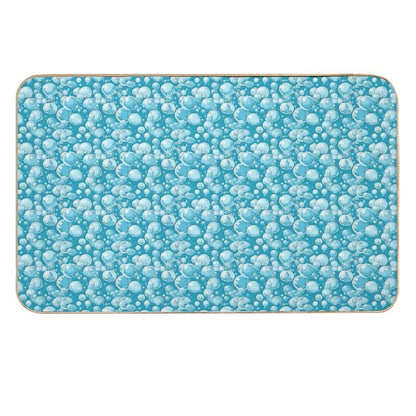 Water Bubble Pattern on Blue Background for Summer - Summer Bubbles  Multi-Purpose Bath Mat