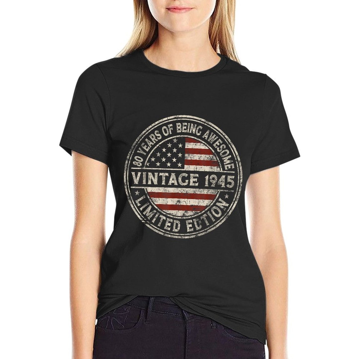 80th Birthday Vintage 1945 Limited Edition American  Durable T-Shirt