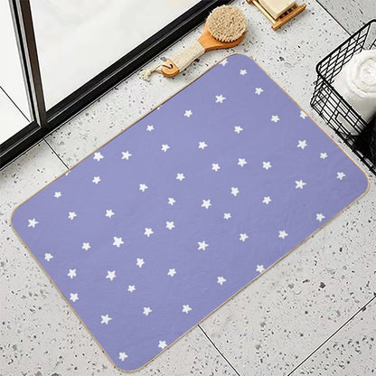 Violet Stars  Fade-Resistant Bath Mat
