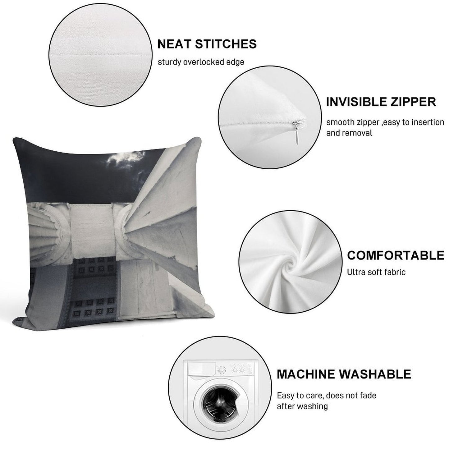 Feel The City II Soft Ultra-Soft Texture Throw Pillow