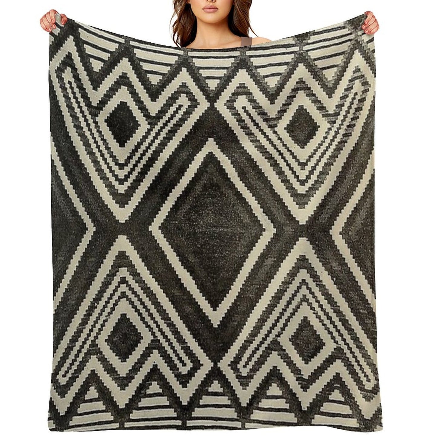 Navajo Blanket,southwestern Art,native American Art,indian Art,arizona,dessert,geometric Pattern,bow And Arrows,cowboys And Indi Wrinkle-free Throw Blanket