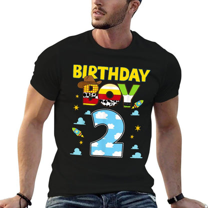 Western Family Birthday Boy 2 Cowboy 2nd Birthday  Trendy Pattern T-Shirt