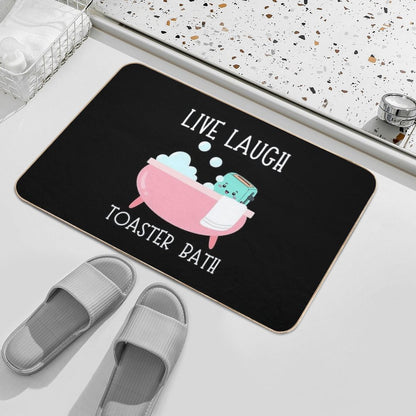 Live Laugh Toaster Bath  Non-Slip Bath Mat