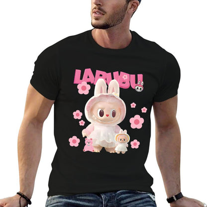 Funny Labubu Lover Cute Labubu The Monsters Pink  Relaxed-fit T-Shirt