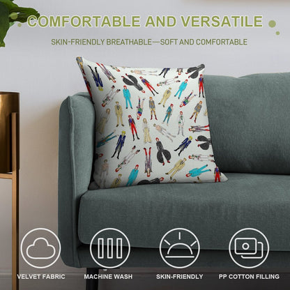 Floating Bowies Soft Reinforced Edging Throw Pillow