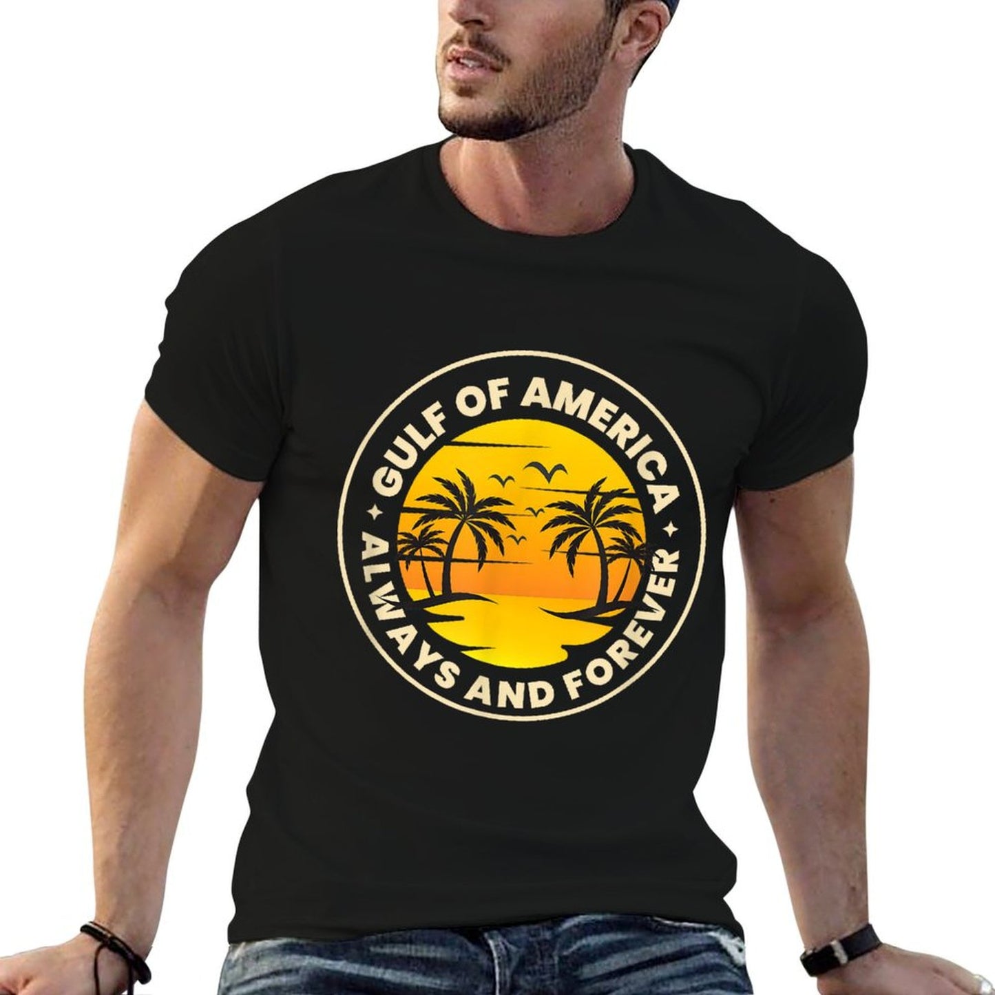 Gulf of USA America Retro Throwback Design Tagless Design T-Shirt