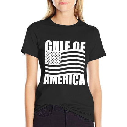 Gulf of United States of America USA Flag Patriotic High-quality Stitching T-Shirt
