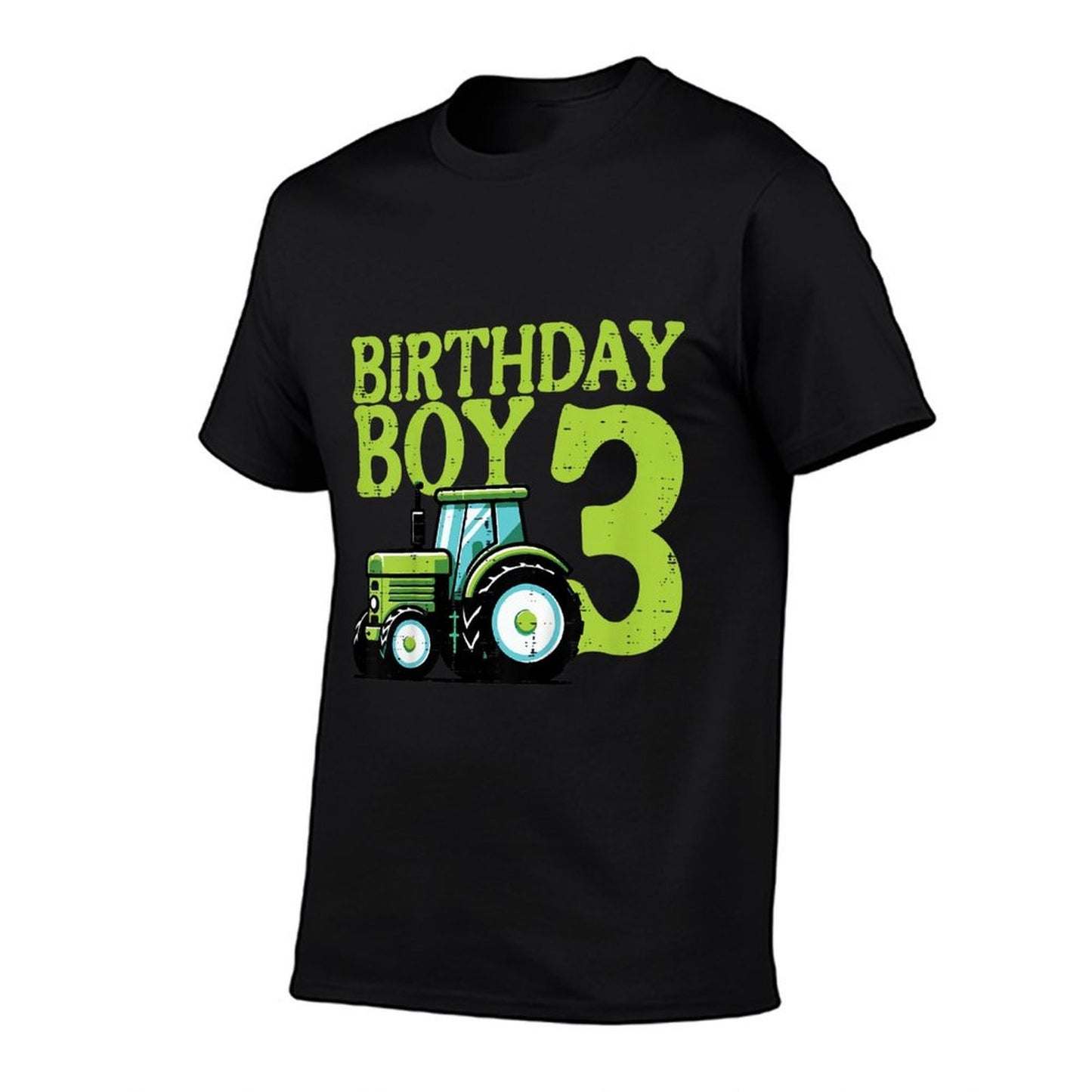 Kids Birthday Boy 3 Tractor 3rd Year Bday Farm Truck Boys Kids  Fade-proof Color T-Shirt