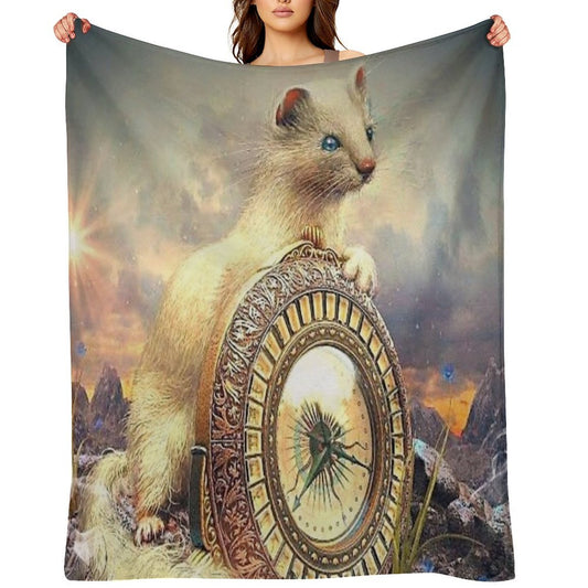 His Dark Materials - Pan & Alethiometer Durable Throw Blanket