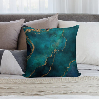 Golden Gemstone Glamour Mineral Soft Ultra-Soft Texture Throw Pillow