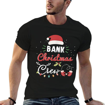 Bank Christmas Crew Funny Banker Matching  Slim-fit Cut T-Shirt