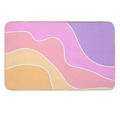 Retro Pastel Waves  Toxin-Free Bath Mat