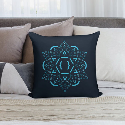 Code Mandala - React Framework Soft Luxury Feel Throw Pillow