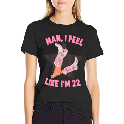 Man I Feel Like I'm 22 Western Southern 22nd Birthday  Heathered Texture T-Shirt
