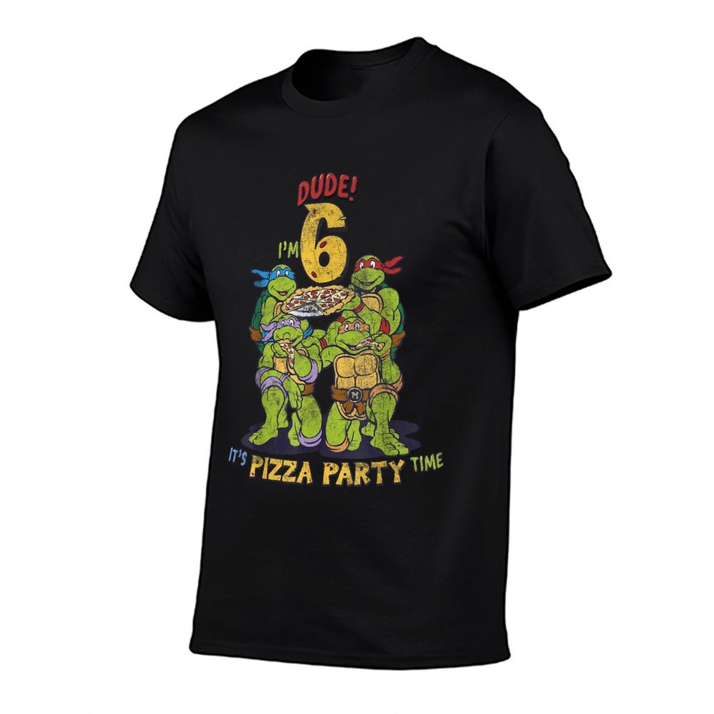 Teenage Mutant Ninja Turtles I'm 6 Dude Pizza Birthday Party  Wrinkle-resistant T-Shirt