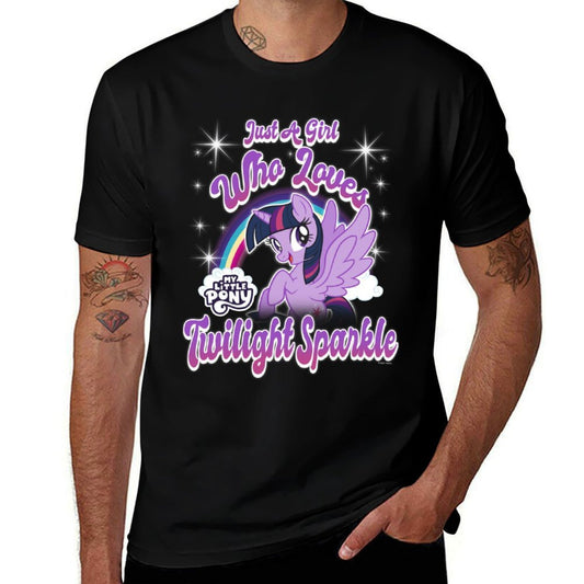 My Little Pony Friendship Is Magic Girl Twilight Sparkle  Ribbed Collar T-Shirt