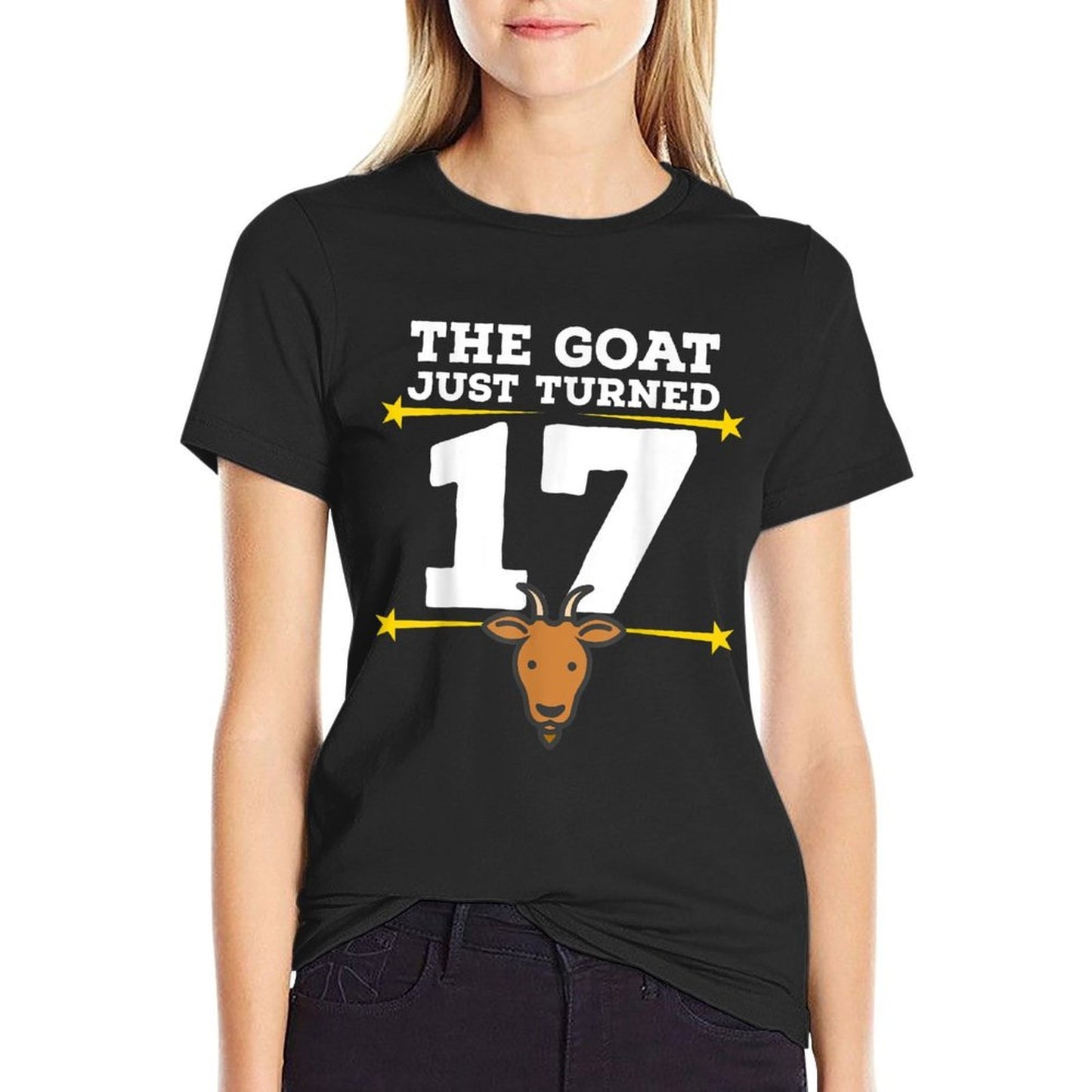 The Goat Just Turned 17 - 17th Birthday Goat Theme  High-quality Stitching T-Shirt