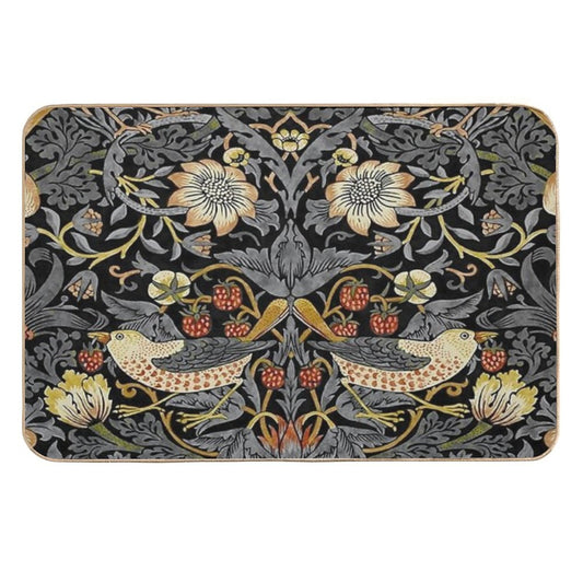 William Morris Strawberry Thief  Fade-Resistant Bath Mat