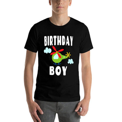 Kids Helicopter Birthday Party - Two Year Old - 2 On Tail  Easy-care T-Shirt