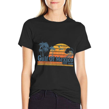 Gulf of Mexico Est 1550 Retro Vintage Beach Gulf of Mexico Easy-care T-Shirt