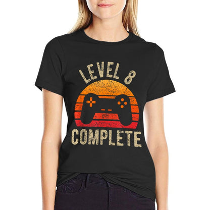 Birthday 8 Years Level 8 Complete Vintage Retro 8th Wedding  Moisture-wicking T-Shirt