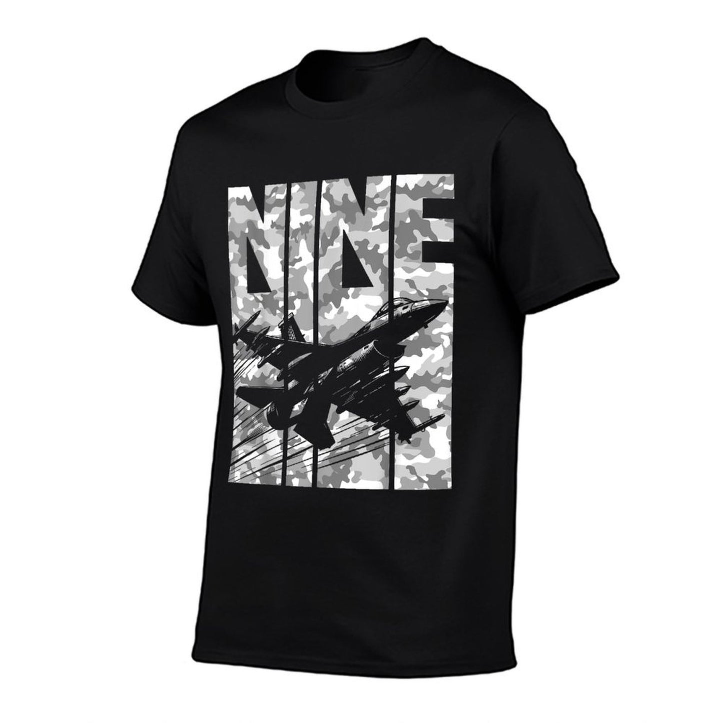 Military Fighter Jet Camo Nine Year Old Boys 9th Birthday  Relaxed-fit T-Shirt