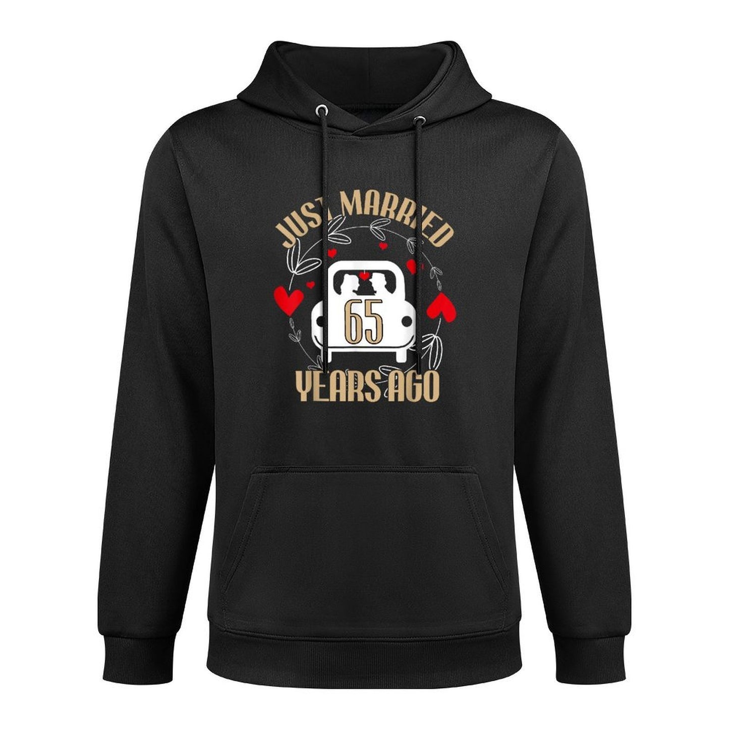 65th Wedding Anniversary Couples Just Married 65 Years Funny Unisex Design Hoodie